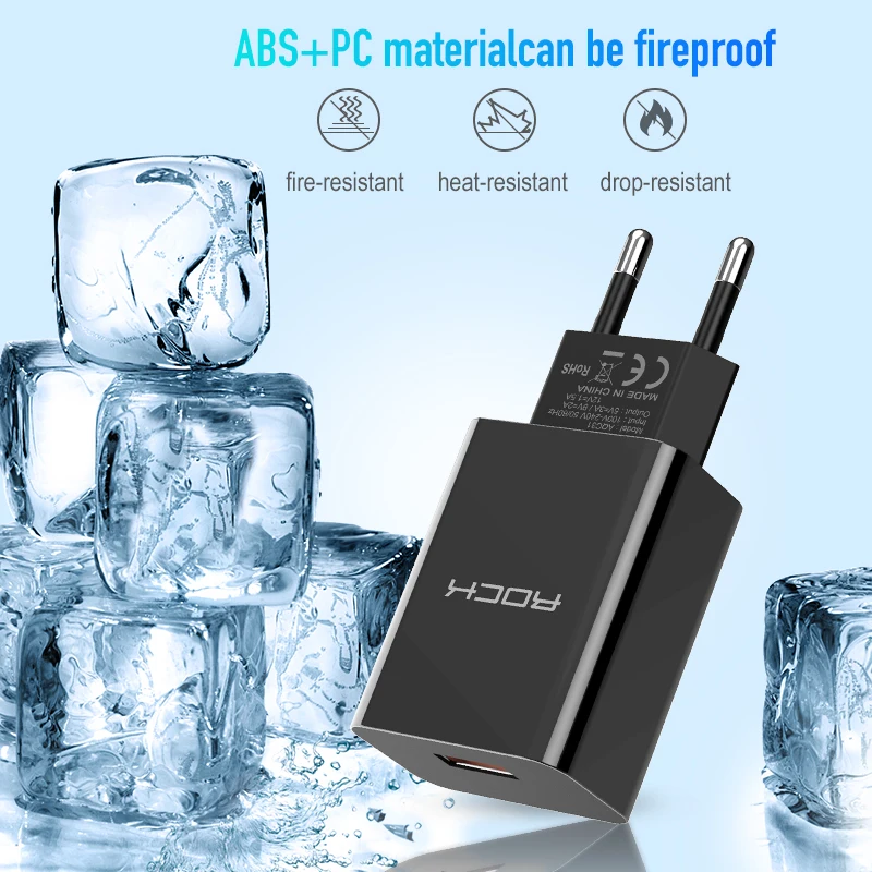 ROCK 18 Вт USB зарядное устройство для мобильного телефона Быстрая зарядка QC 3 0