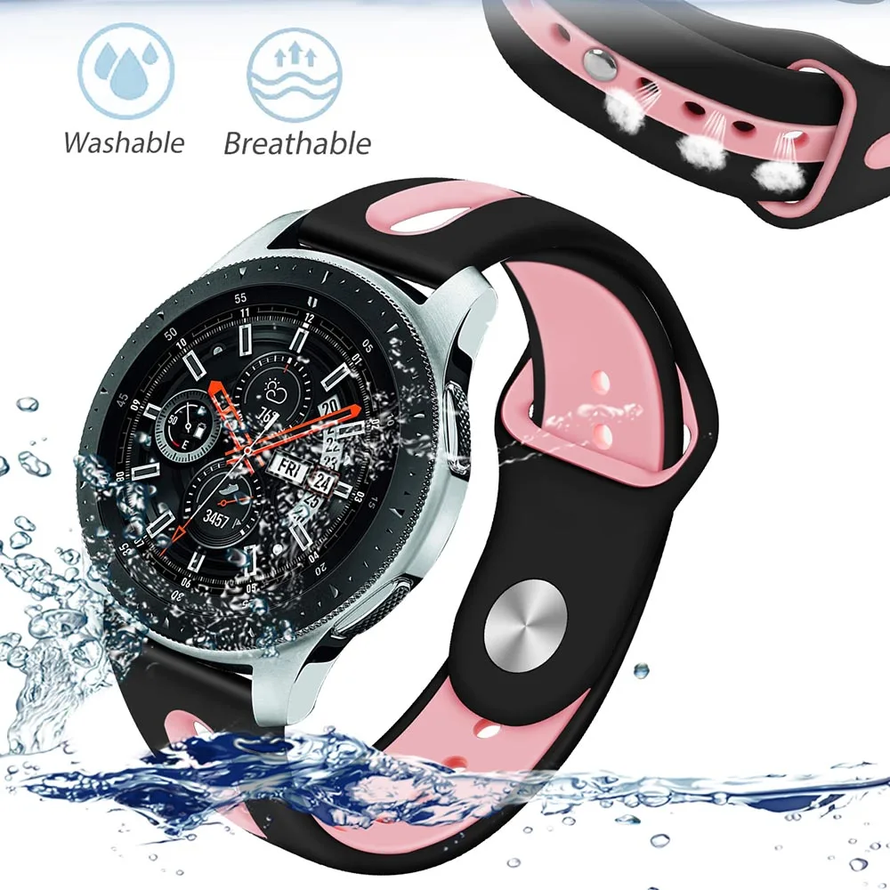 Запасные силиконовые ремешки для смарт часов Samsung Gear S3 Frontier/Gear S3/ Galaxy Watch (46 мм) SM R800