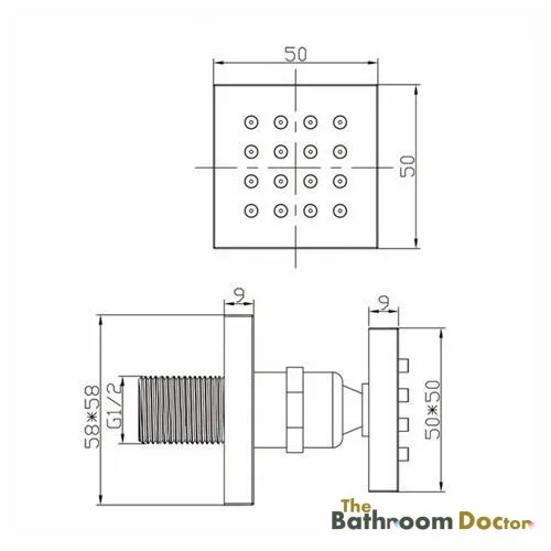 Смеситель для ванной душевая лейка массажные струйные струи душа массажный