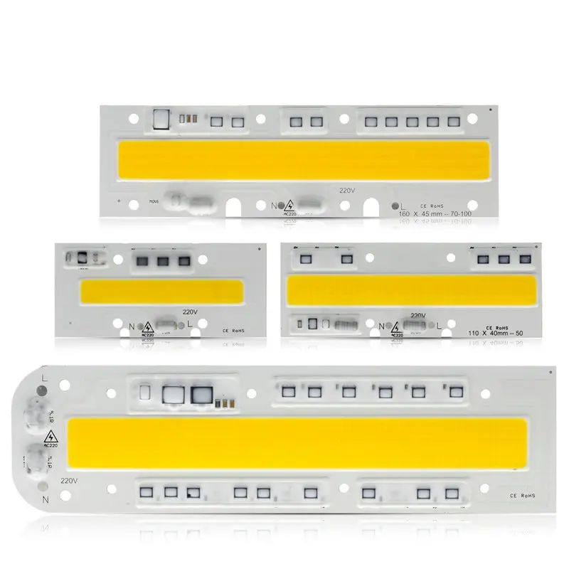 Only Chip White Светодиодный COB чип лампа AC 220 В 30 Вт 50 Вт 100 Вт 150 Вт Smart IC/светодиодный объектив для DIY светодиодный прожектор COB лампы - Испускаемый цвет: Only Chip White