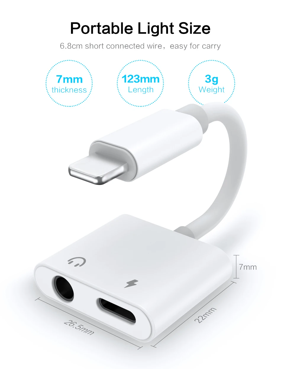 Адаптер 2 в 1 для iPhone X XS XR 7 8 Plus Plug Play аудио IOS 3,5 10,2 зарядное устройство конвертер для освещения 10,3 мм