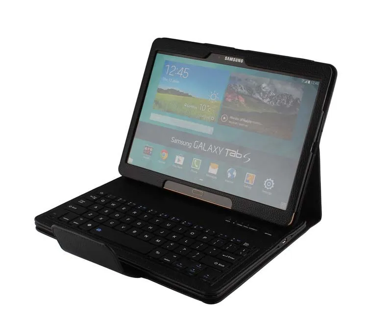 Съемный беспроводной Bluetooth русский/Иврит/Испанский клавиатура подставка PU