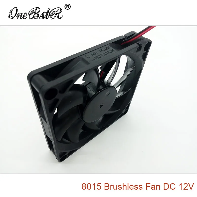 8015 DC 12V 0.24A бесщеточный вентилятор 8 см 80 мм 80x80x15 XH2.54 2 контакта источник питания