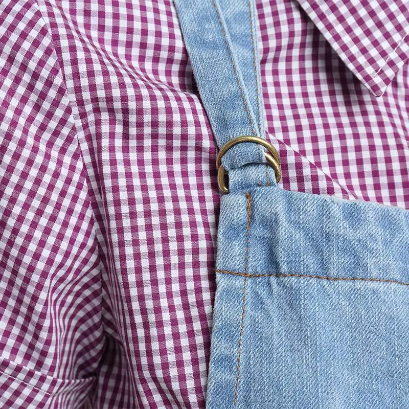 2018 джинсовый фартук хлопок для взрослых творческие Рабочая Кухня Кулинария