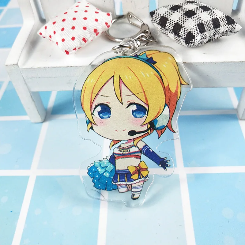 Акриловая цепочка для ключей Love Live Kotori Minami Nico Cheer двухсторонний брелок девочек