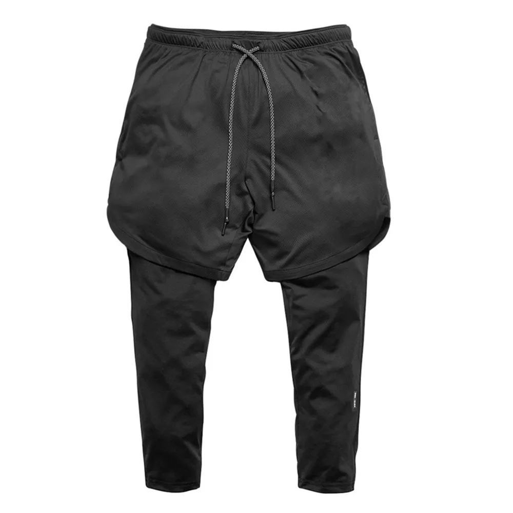 Running Shorts Mens Leggings and shorts 2 in 1 Double layer Gym Fitness Sportswear Short pants Jogger Training Jogging Clothing | Спорт и