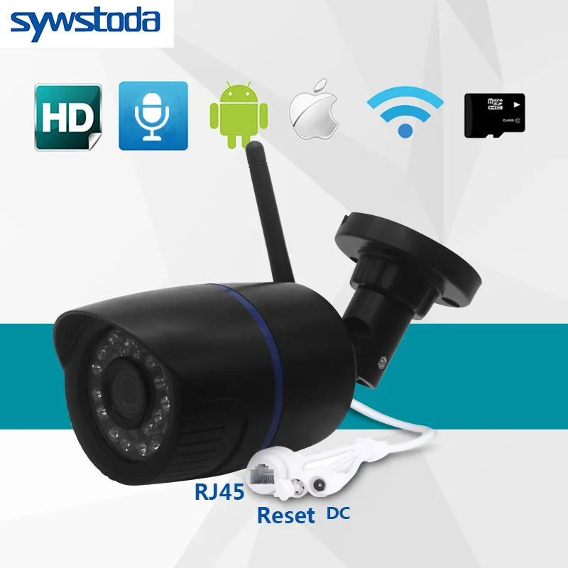 Sywstoda 1080P WiFi Проводная ip-камера HD Сеть 2.0MP WiFi камера Аудио запись водонепроницаемый Nignt Vision IP камера адаптер питания