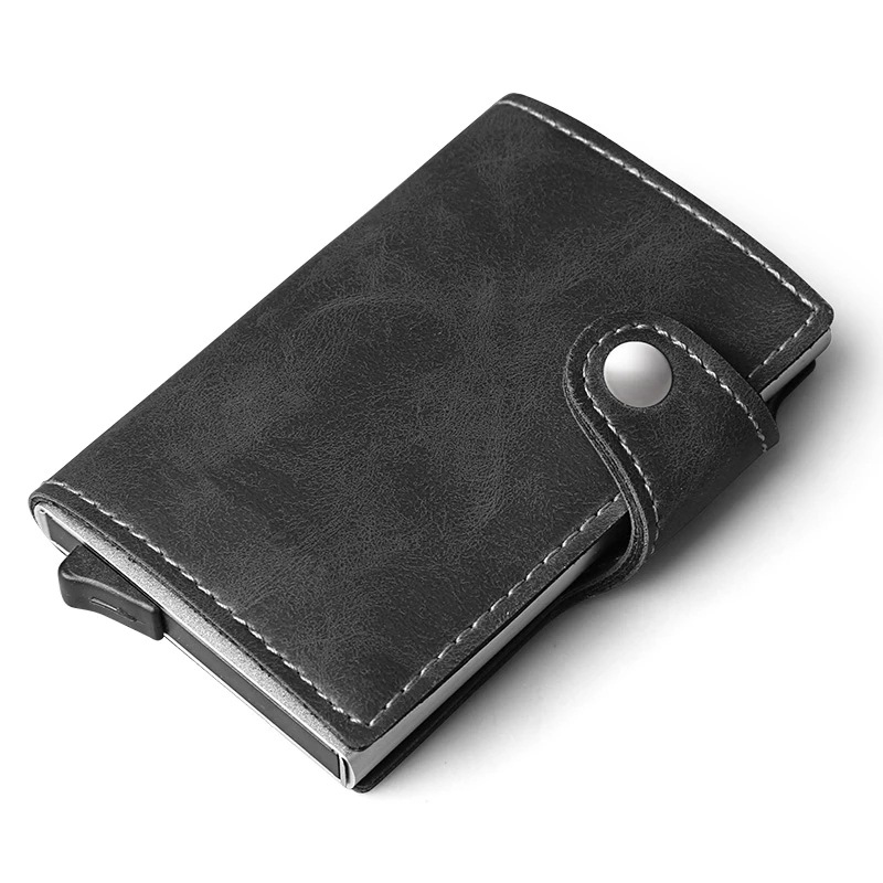 Винтажный Мужской держатель для кредитных карт из 100% натуральной кожи с