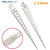 1 15mm wedge feeler gap hole taper gauge stainless steel ruler welding inspection taper gauge metric imperial measure tool