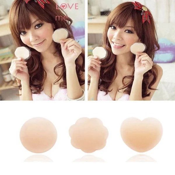 

1 пара, незаметный бюстгальтер без спинки, многоразовый силиконовый бюстгальтер для груди, покрытие для сосков, водонепроницаемый, самоклею...