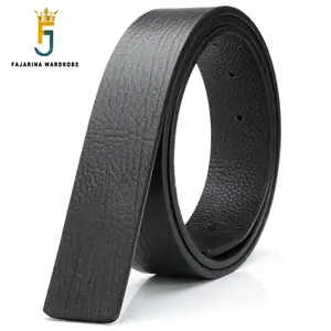 Мужской гладкий ремень FAJARINA, из натуральной воловьей кожи в полоску, длина 3,3 см, без пряжки, LUBT11