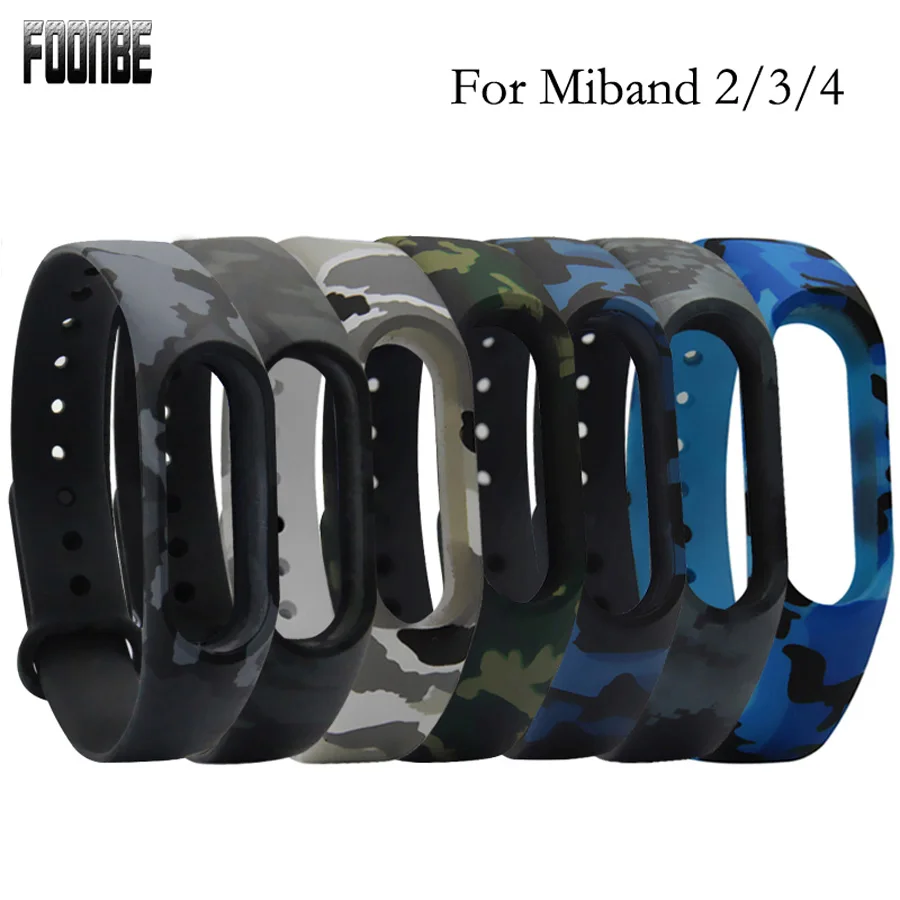 Камуфляж для mi Band 2 3 4 ремешок сменный ремешок для Xiao mi 3 4 умный браслет силиконовый ремешок ремень для mi Band 4 3 2 браслет