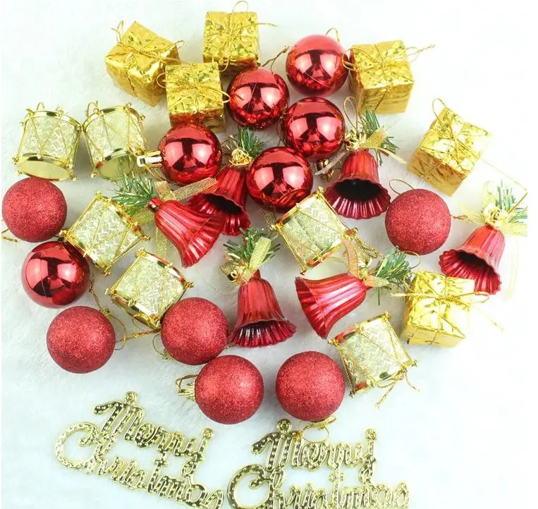 32 шт./лот Золотая синяя Снежинка Рождественская елка подвесные украшения для