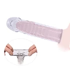 Накладка на пенис, силиконовый презерватив многоразового использования с шипами, мужской фаллоимитатор презервативы, секс-игрушки