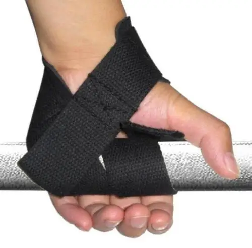 BODYBUILDING WEIGHT LIFTING GYM TRAINING WRIST SUPPORT BAR STRAPS WRAPS | Инструменты