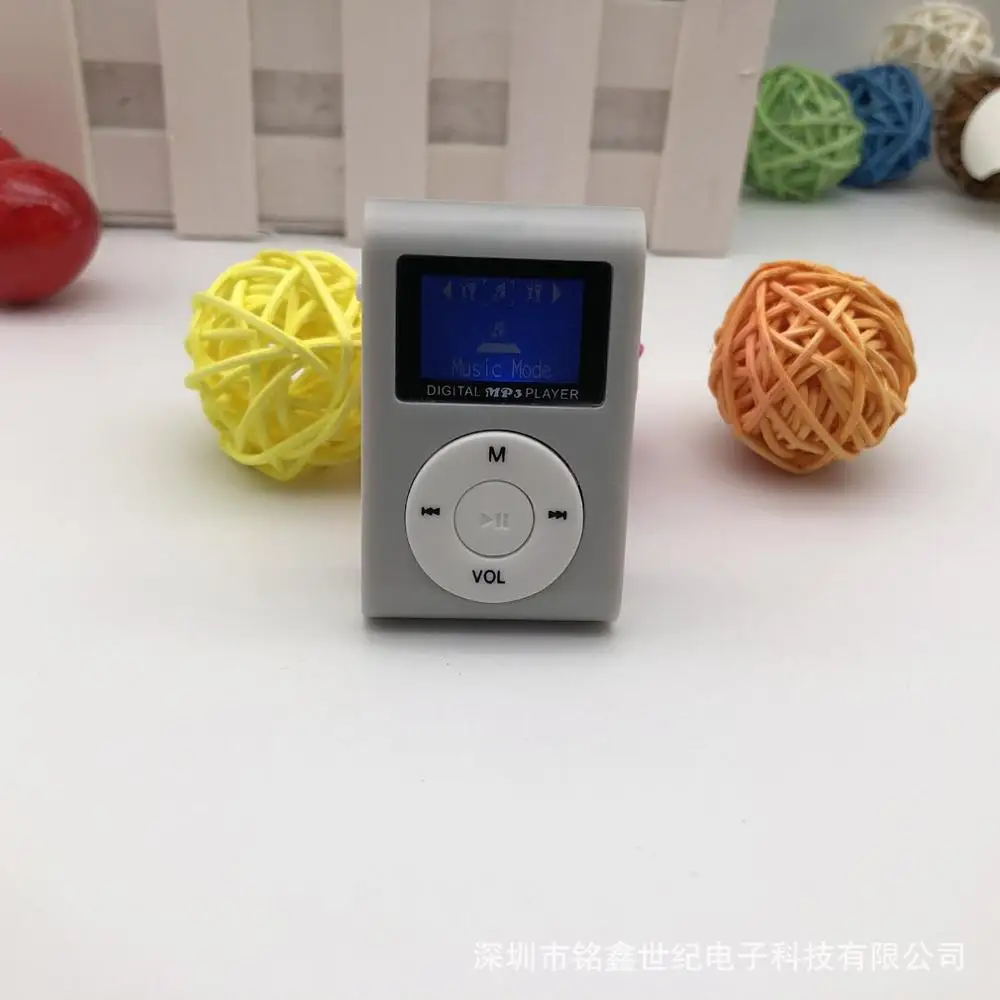 Небольшой Размеры Портативный MP3 плеер мини LCD экран MP3 плеер Музыкальный плеер Поддержка флеш-карты памяти TF 32 Гб лучший подарок - Цвет: silver
