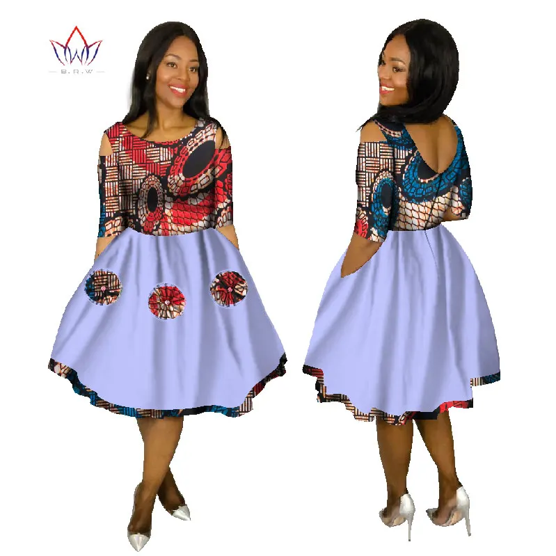 Летние платья плюс Размеры Для женщин модное платье 6XL Vestidos De Festa Longo одежда с круглым вырезом африка печати одежда brw WY1503