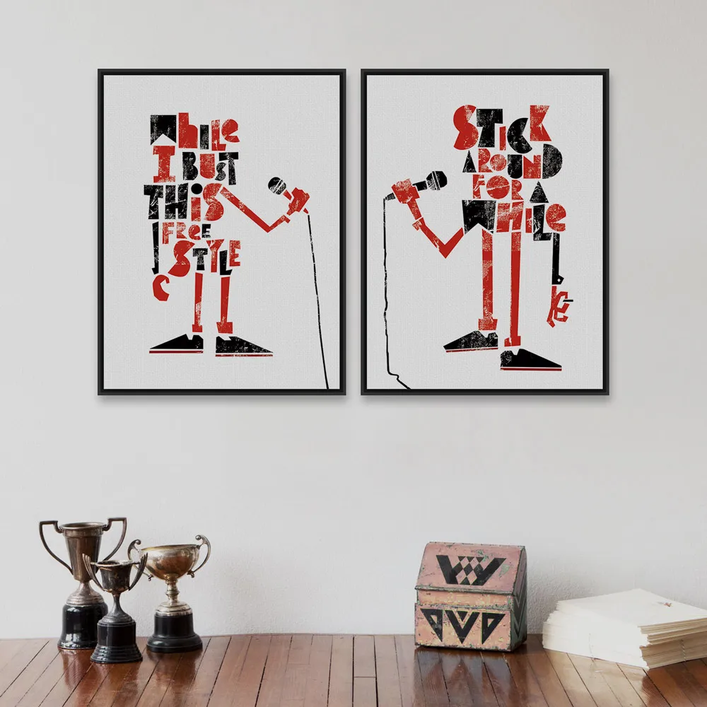 Современный абстрактный микрофон плакат в музыкальном стиле принты украшение