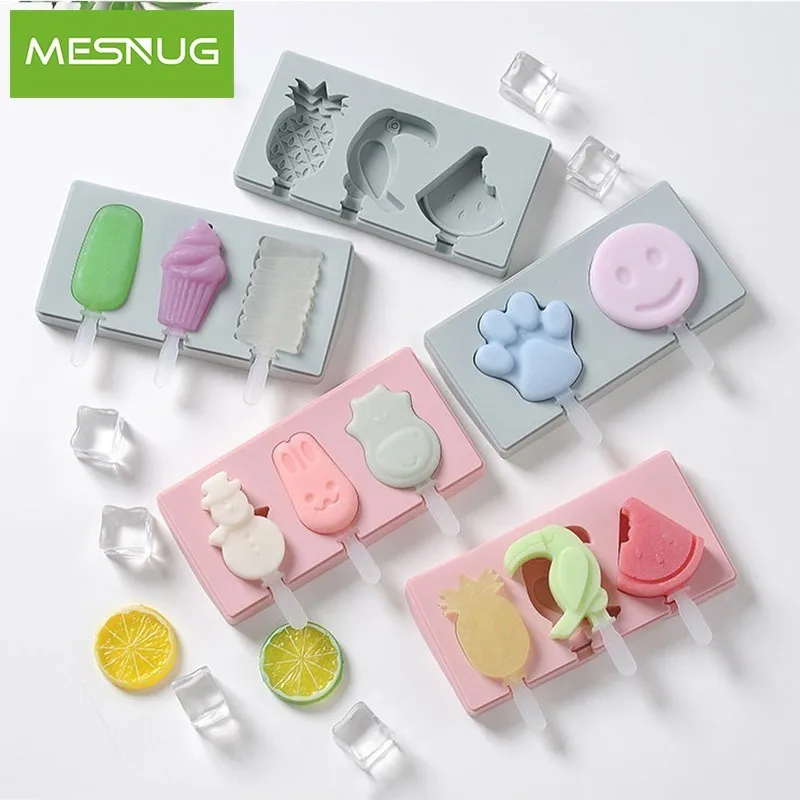 Милые безопасные силиконовые формы для мороженого MESNUG качественные эластичные