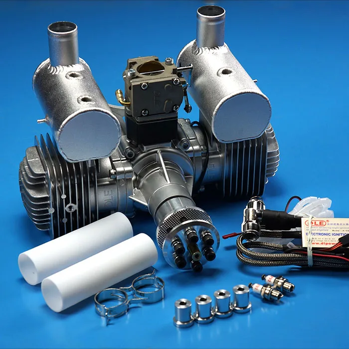 DLE170 бензинового двигателя 170CC двухцилиндровый двухтактный | Игрушки и хобби