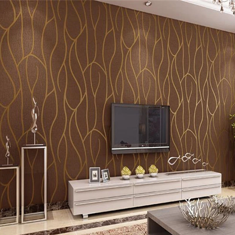 Luxury Modern Wallpapers Geometric Pattern Thicken 3D Stereoscopic Non-woven Fabric Wallpaper Bedroom Living Room Walls Covering |