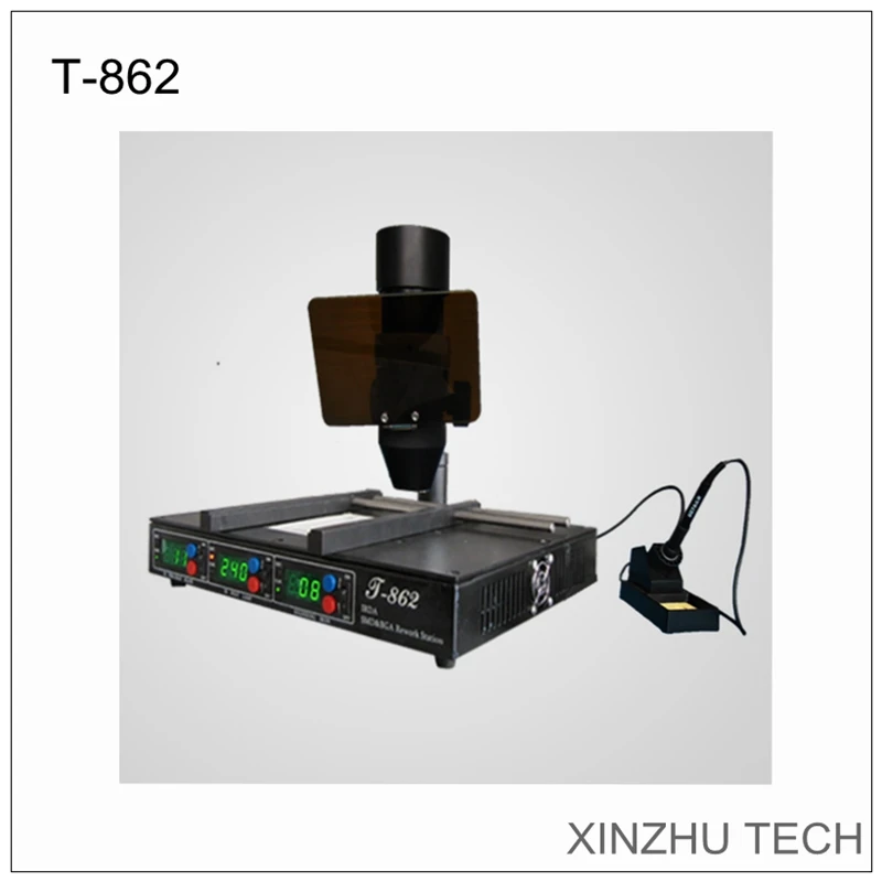 PUHUI T 862 оригинальный продажи IRDA инфракрасный BGA SMD паяльная станция ремонтная