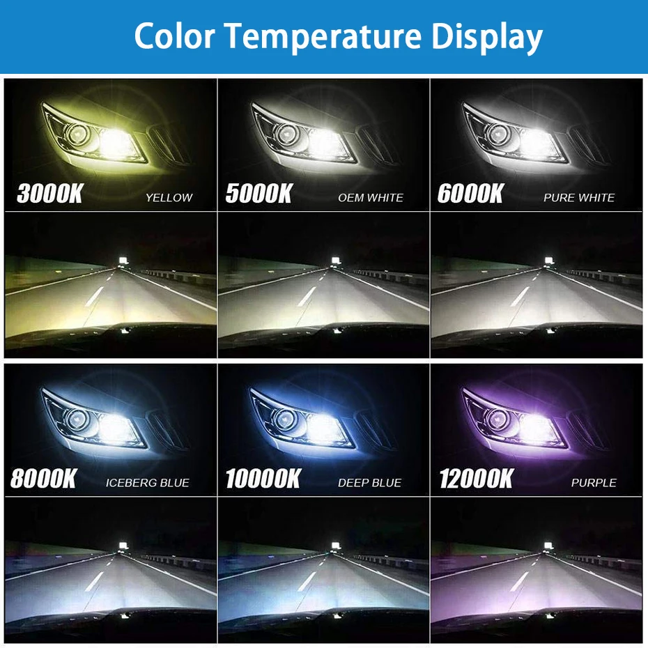 2 шт 12 В 55 Вт ксенон H7 HID конверсионный комплект H1 H3 H11 9005 лампы Автомобильные фары лампы 3000k 4300k 5000K 6000k 8000K 12000K k
