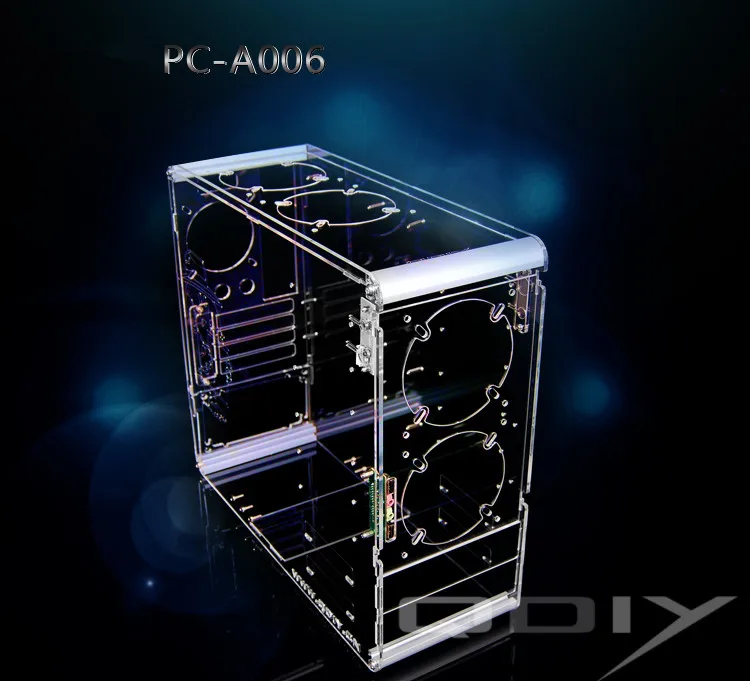 QDIY PC-A006M вертикальный прозрачный корпус акриловый персональный чехол для