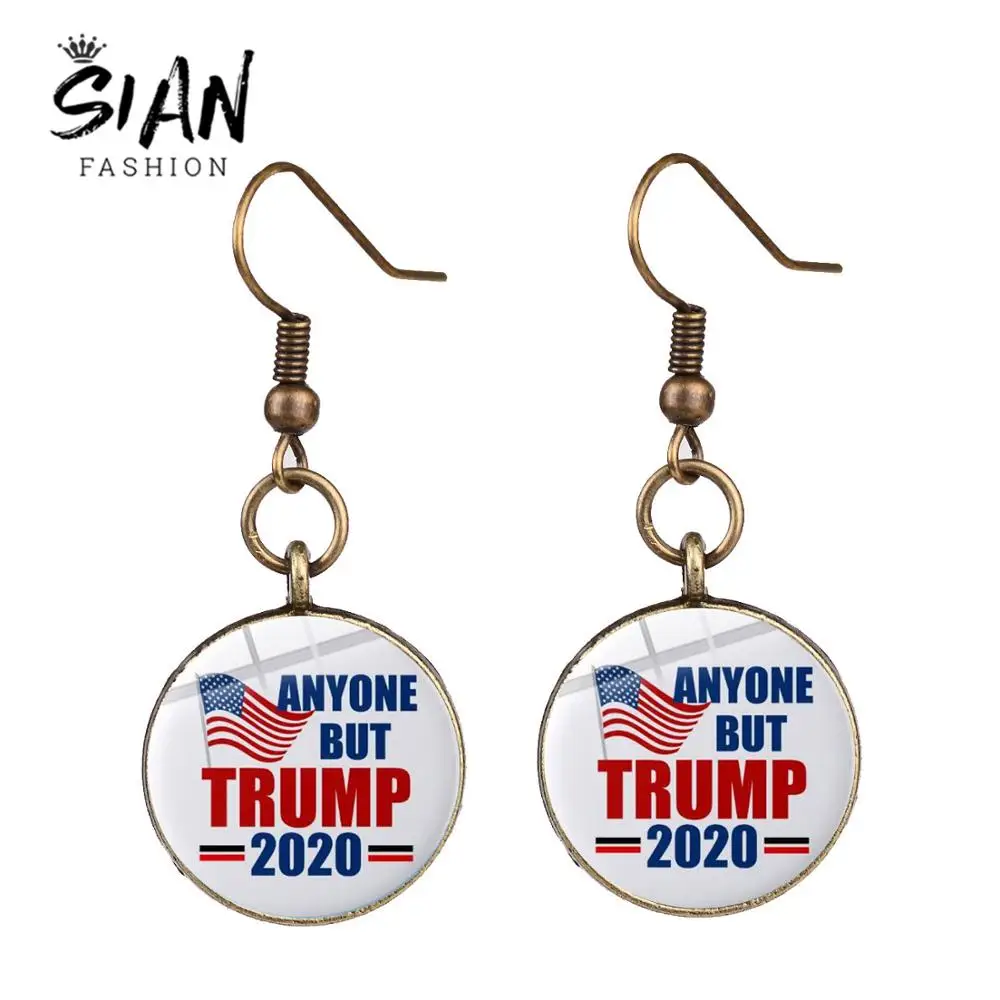 Серьги с американским флагом Трампом 2020 уникальный дизайн сохраняют Америку