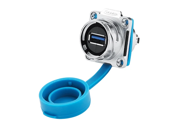 USB Женский Кабель водонепроницаемый разъем Sae USB кабель двойной разъем 1.5A текущий рейтинг для видео оборудования - Цвет: blue