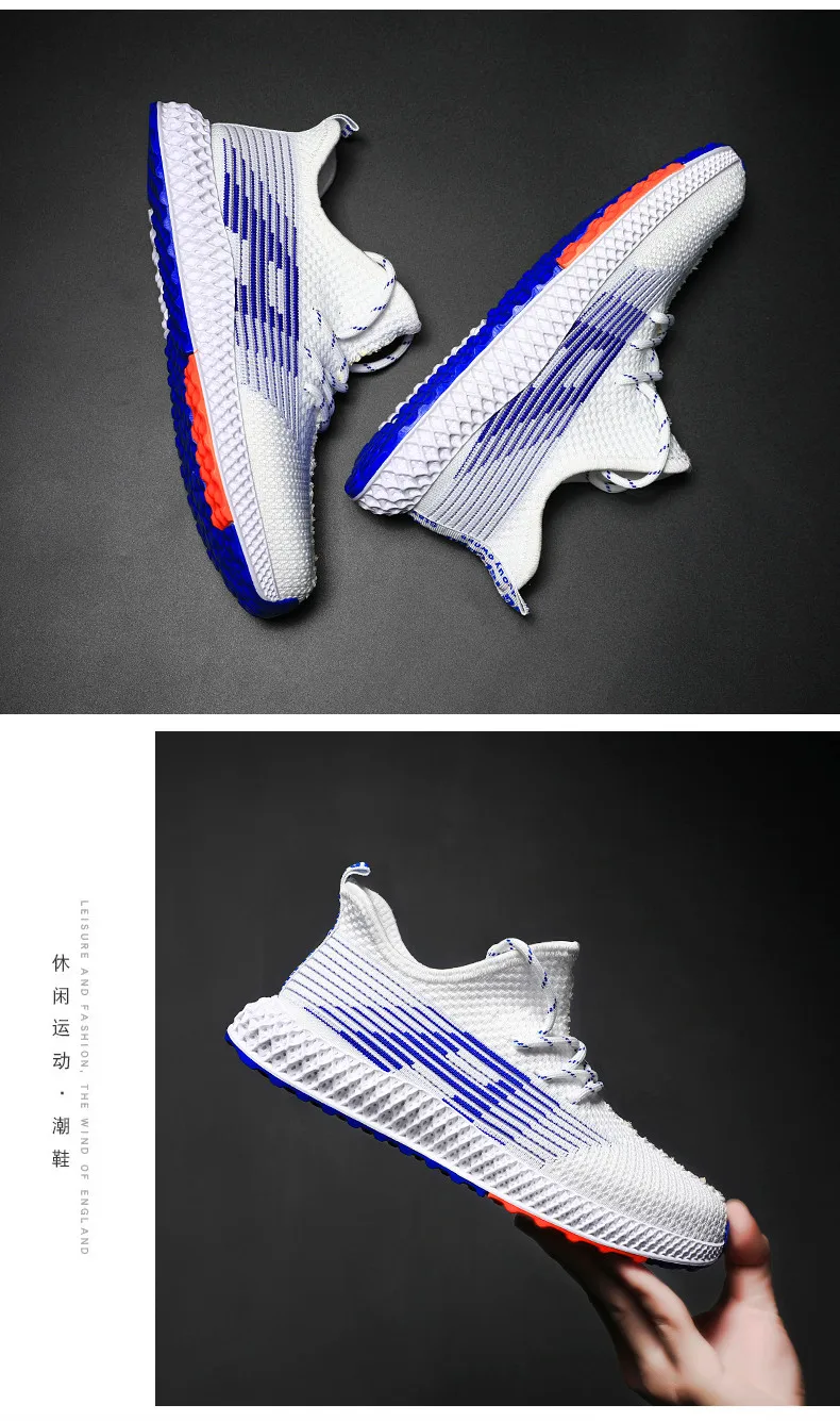 Мужские кроссовки Flyknit, дышащие, брендовые, трендовые кроссовки для мужчин, тренировочная обувь, zapatos hombre, кроссовки для мужчин, удобные