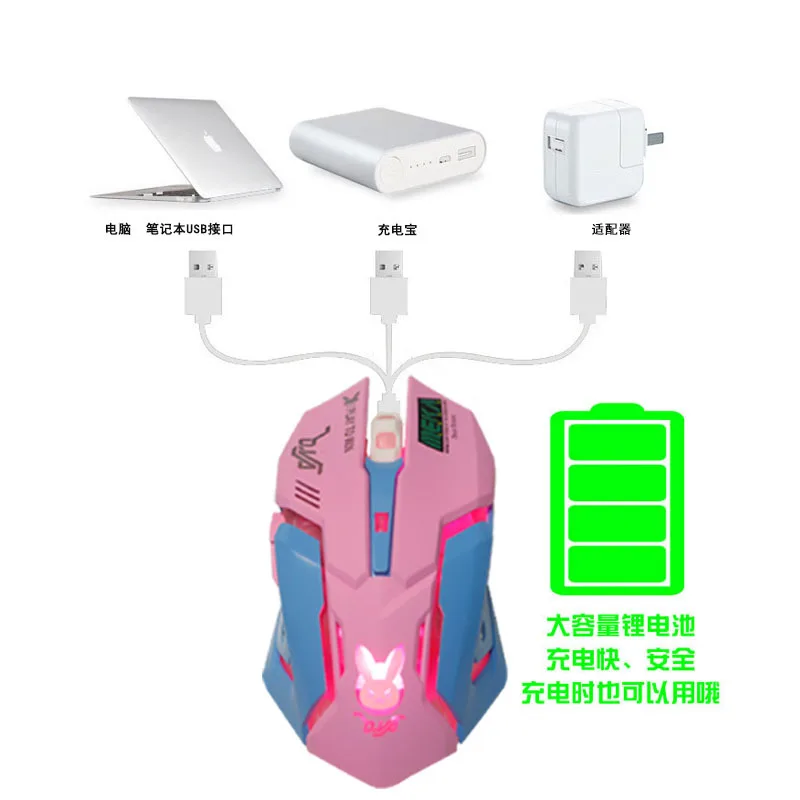 USB 2 4 Ghz мышь 6 кнопок оптическая игровая для геймеров вспышка ПК ноутбука CF Overwatch