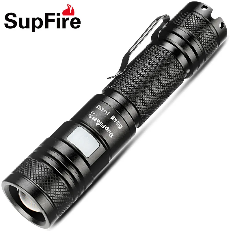 Supfire Flash светильник USB Linterna светодиодный A2 Lanterna 2000lm 18650 Zoom фонарь светильник 10 Вт для Imalent Convoy Fenix Sofirn Nicron O светильник