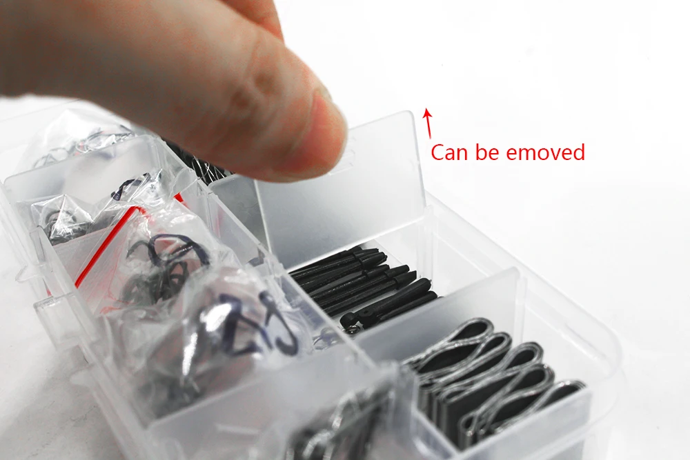 

145pcs fishig parts set include quality hooks connector space bean and lead sheath