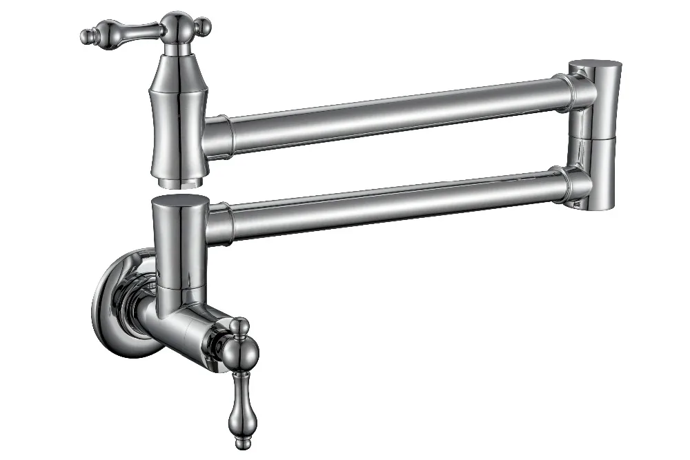 Free ship Wall Mount Single cold water Filler Kitchen Faucet tap 2 Handles new Chrome | Обустройство дома