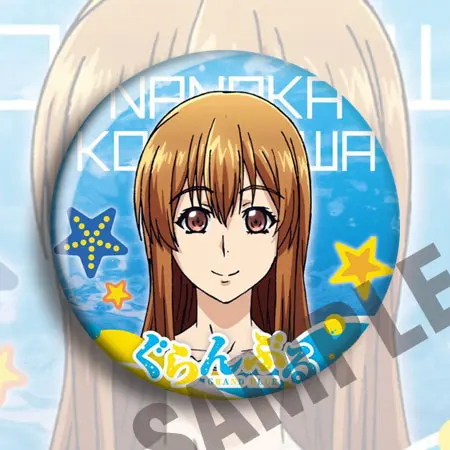 Аниме значки 58 мм футболки гуранбуру с коротким рукавом аниме Большая голубая