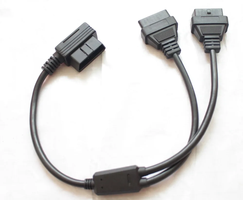

100 шт., разветвитель кабеля OBD2, 16 контактов, 0,5 м