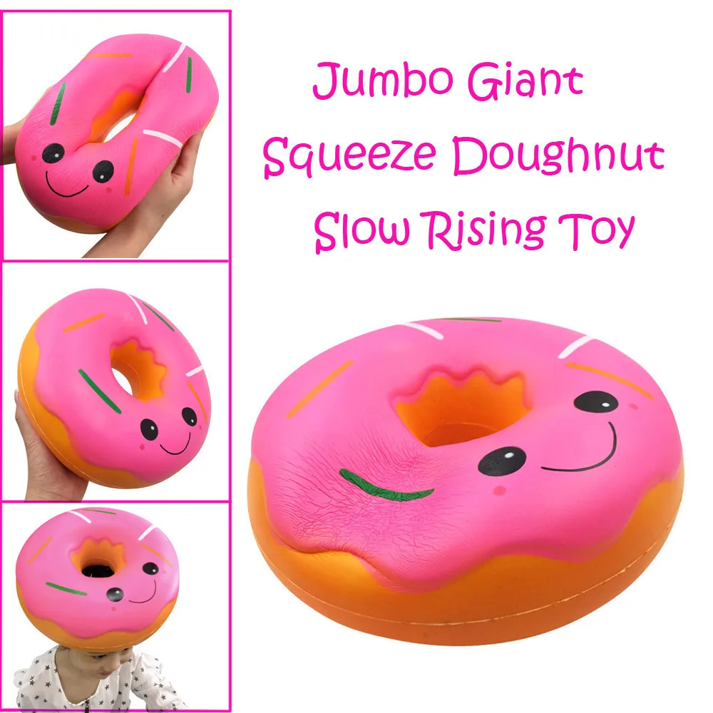 Игрушки Squishies Jumbo Гигантский Пончик медленно Восстанавливающий форму фрукт