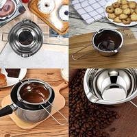 long handle wax melting stainless steel pot diy scented candle soap chocolate butter handmade soap tool non stick easy cleaning