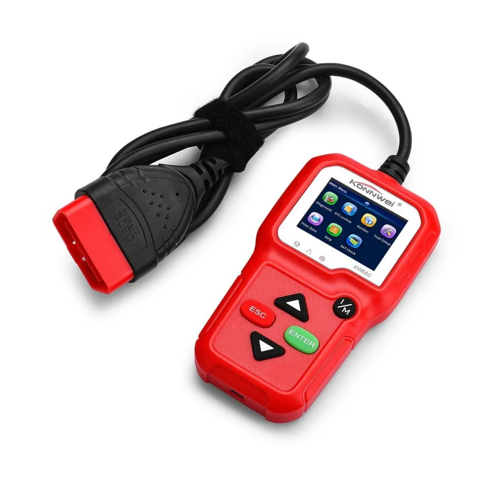 Лучший автомобильный OBD2 сканер считыватель кодеров KW680 Поддержка нескольких языков полный OBD 2 Функция Авто Автомобильный Сканнер для диагностики инструменты