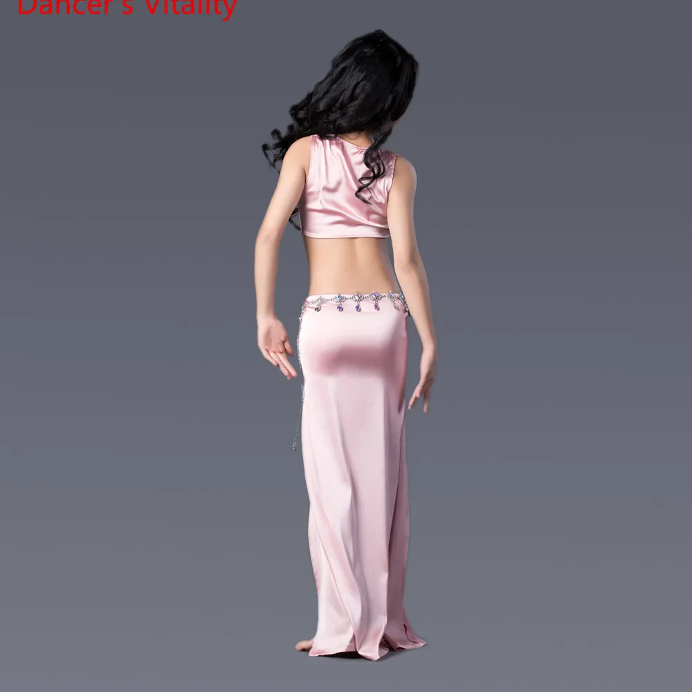 

Children Belly Dance clothes Irregular top and skirt 2pcs set for kid's/Girls Belly Dance suits competition/practice wears