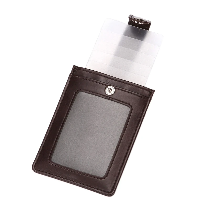 Для женщин и мужчин RFID Блокировка Кошелек выдвижной тонкий бизнес кредитный держатель для карт кошелек карман магнитный Бумажник на кнопке RFID защита