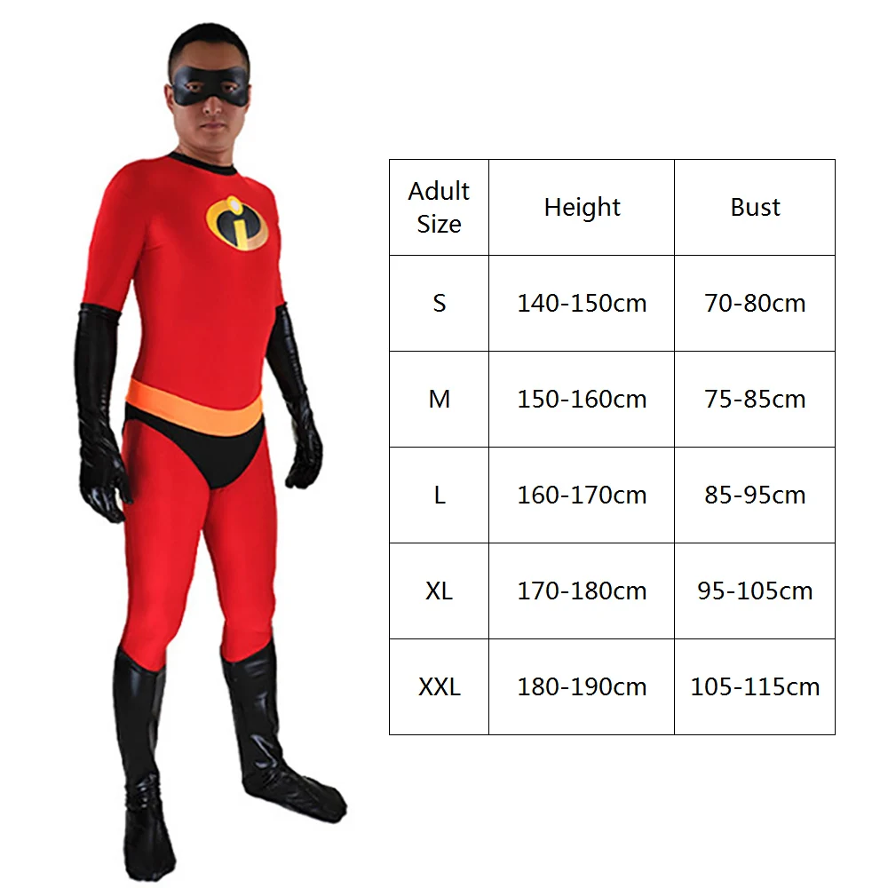 men Incredibles/костюм из 2 предметов; классический костюм для костюмированной вечеринки «Mr and Mrs Incredible»; костюм фиолетового цвета для взрослых; нарядное семейное платье супергероя - Цвет: men
