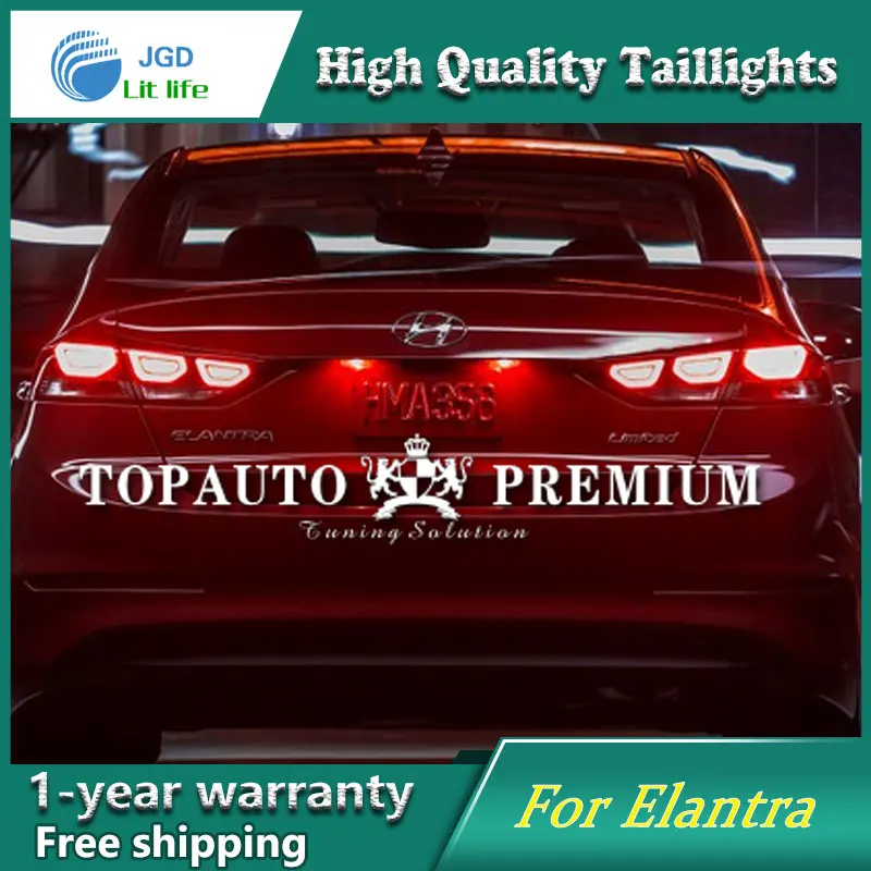 Автомобильный Стайлинг задние фонари чехол для задней фары Hyundai Elantra 2017 2018