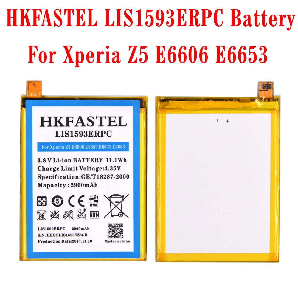 Hkfatel Новый LIS1593ERPC оригинальный аккумулятор мобильного телефона для sony Xperia Z5 E6603