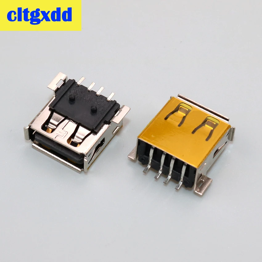 Cltgxdd 2 шт. USB 0 4Pin A Тип гнездо разъем фута 90 градусов передача данных Зарядка