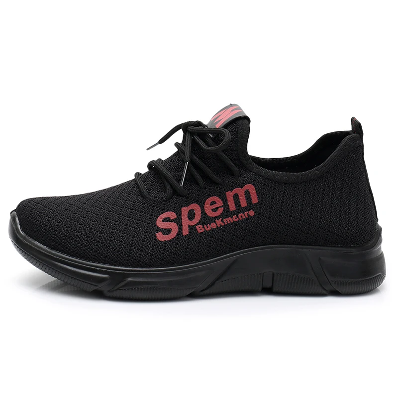 Черный Женские кроссовки Flyknit; прогулочная обувь; Классическая Ручная работа; сезон весна; Новинка; модная Рабочая мягкая Нескользящая Рабочая Женская материнская плоская обувь - Цвет: Черный