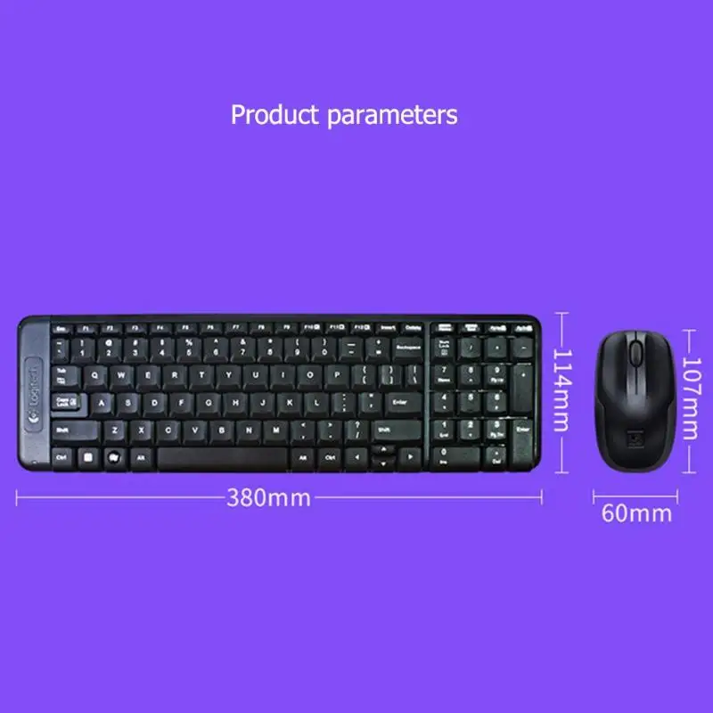 Комбинированная компьютерная мышь logitech MK220, 104 клавиш, беспроводная клавиатура, 1000 точек/дюйм, USB приемник, набор для игр, для геймеров, оригинальная оптическая