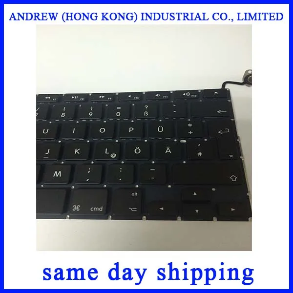 Совершенно новая клавиатура A1278 немецкая для Macbook Pro 13 &quotA1278 2009 2010 2011 2012 Рабочая 100%
