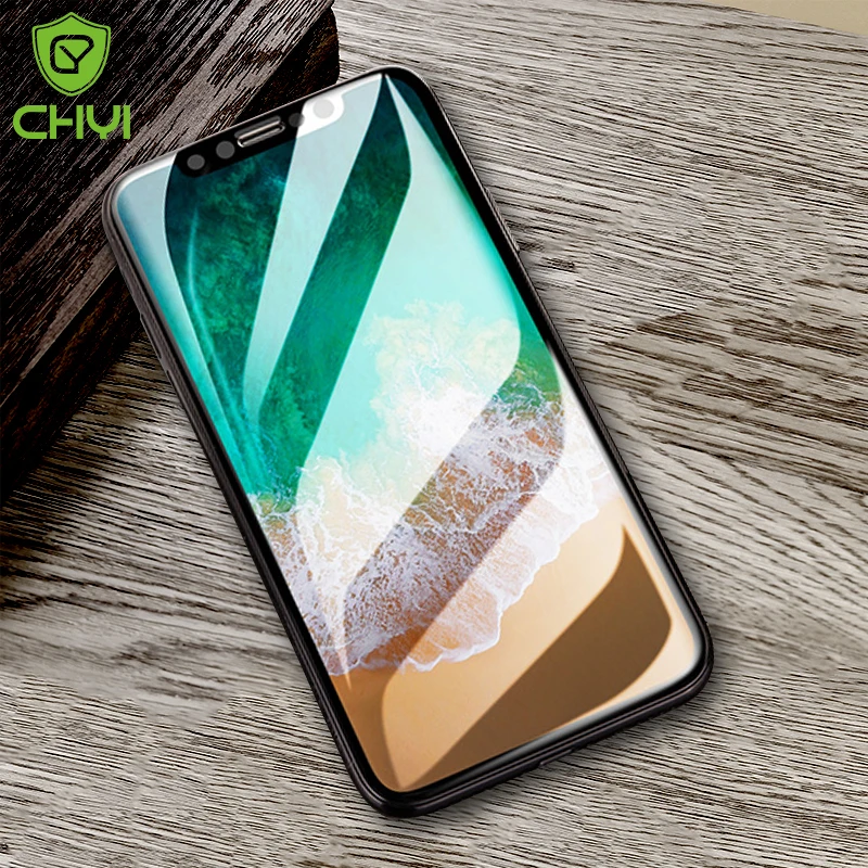Chyi 5D изогнутый край Стекло для iphone х Полный Экран протектор Премиум Олеофобное